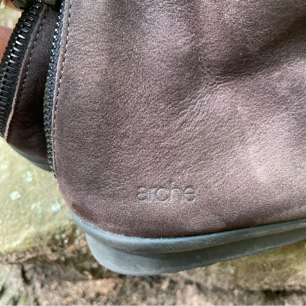 Arche Nubuck Leather Brown Truffle Baryky Boots - Picture 7 of 14